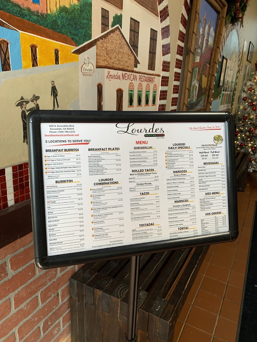 Lourdes Mexican Food Menu - Image 6